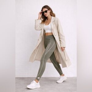 NWT Adidas Training Leggings XS Olive Green High Rise Athletic Workout Pants